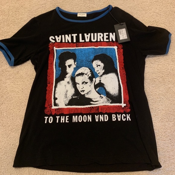 SOLD YSL to the moon and back ringer tee - Picture 3 of 8